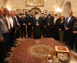 ‏Police Meet with Senior Clergy at the Church of the Nativity in Bethlehem